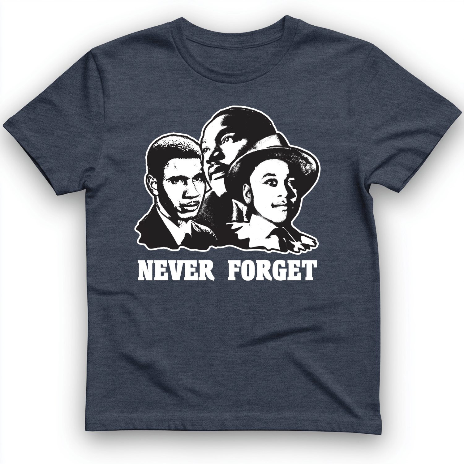 Never Forget Collage T-Shirt Heather Navy / S