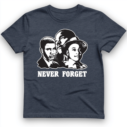 Never Forget Collage T-Shirt Heather Navy / S