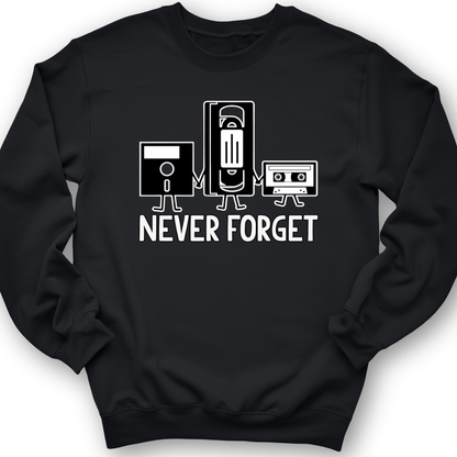 Never Forget Crewneck Black / S