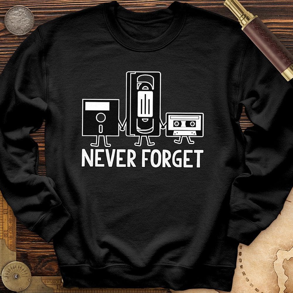 Never Forget Crewneck Black / S
