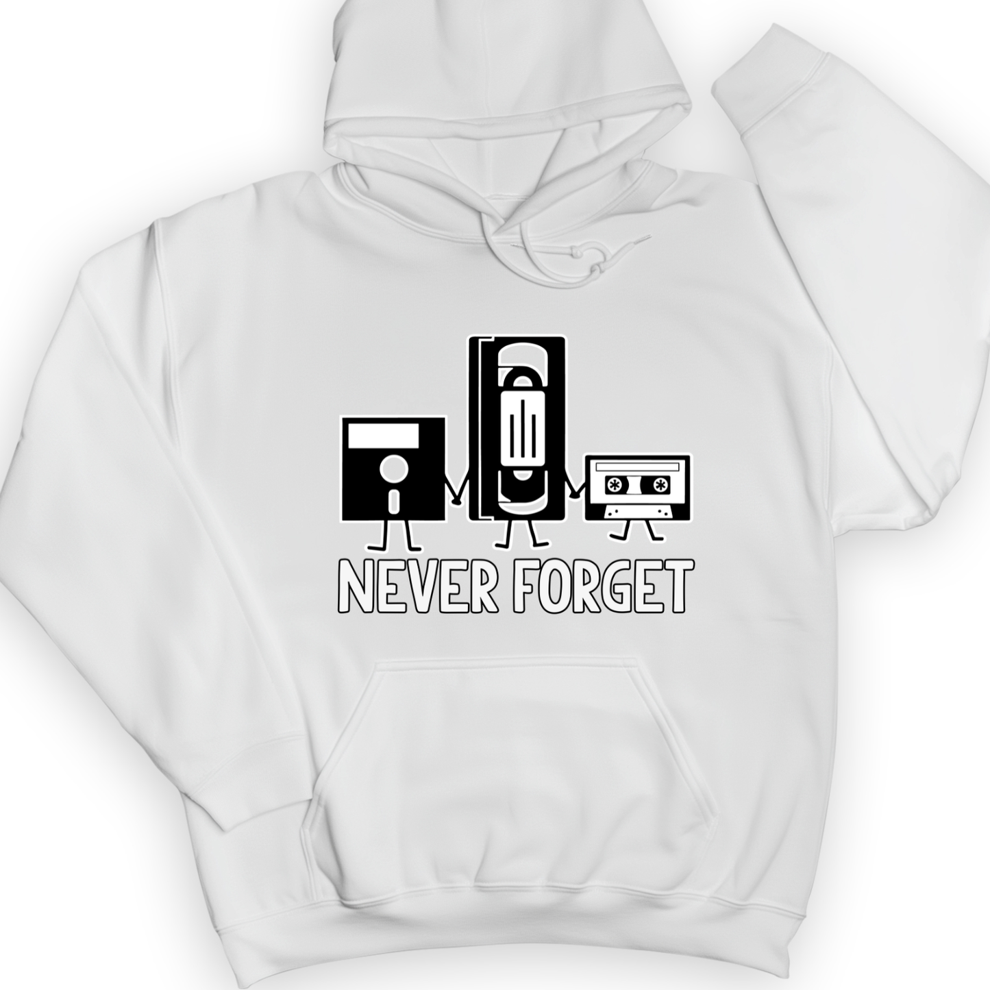 Never Forget Hoodie White / S
