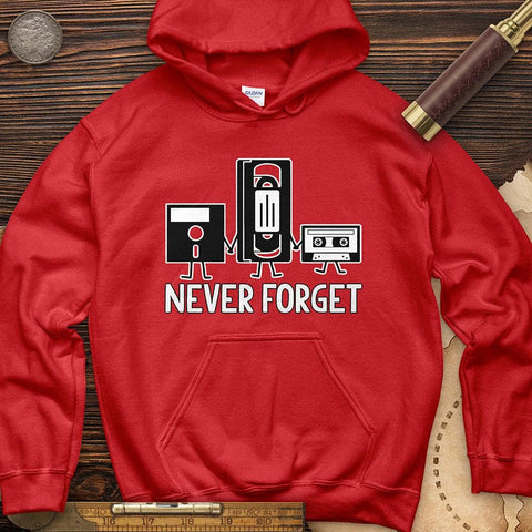 Never Forget Hoodie Red / S