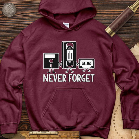 Never Forget Hoodie Maroon / S