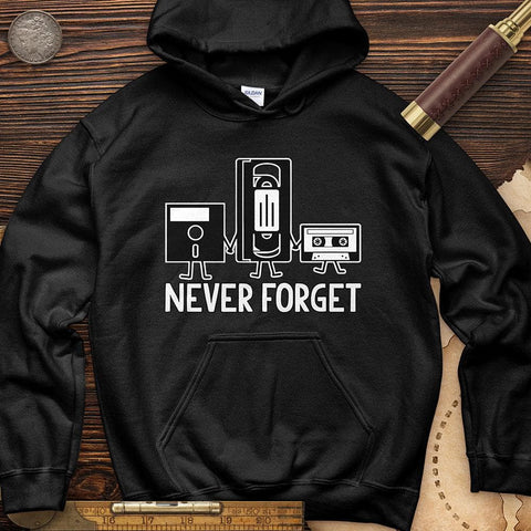 Never Forget Hoodie Black / S