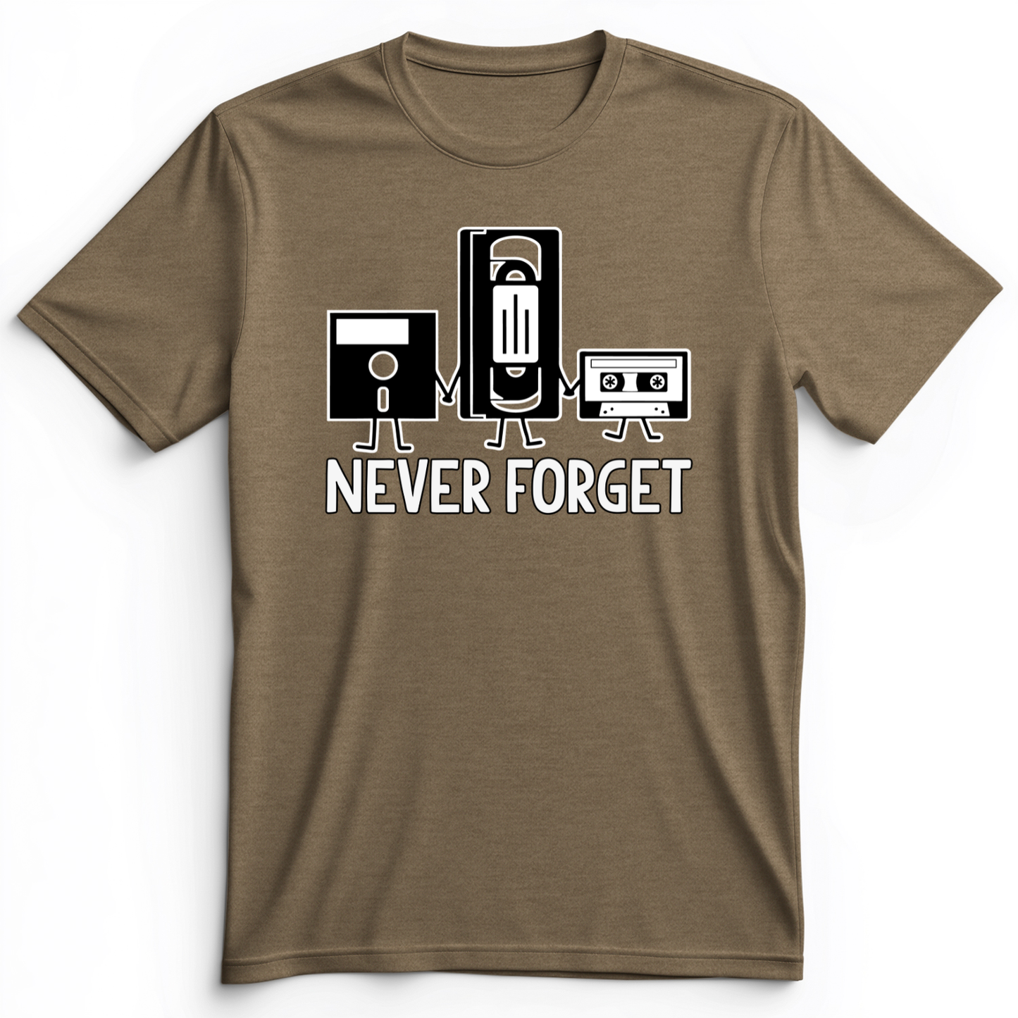 Never Forget Premium Tee Heather Olive / S