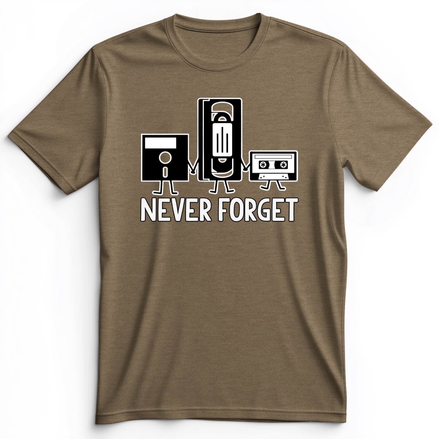 Never Forget Premium Tee Heather Olive / S