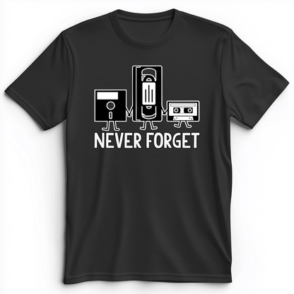 Never Forget Premium Tee Dark Grey Heather / S