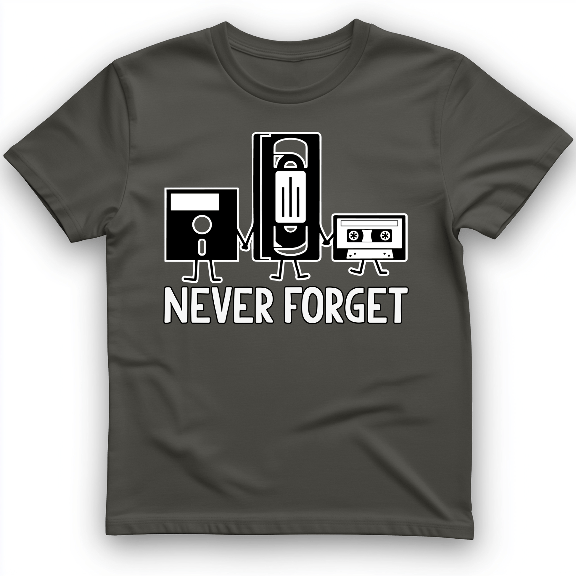 Never Forget T-Shirt Charcoal / S