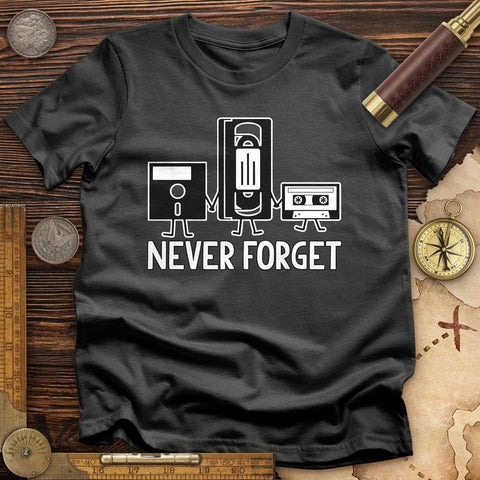 Never Forget T-Shirt Charcoal / S
