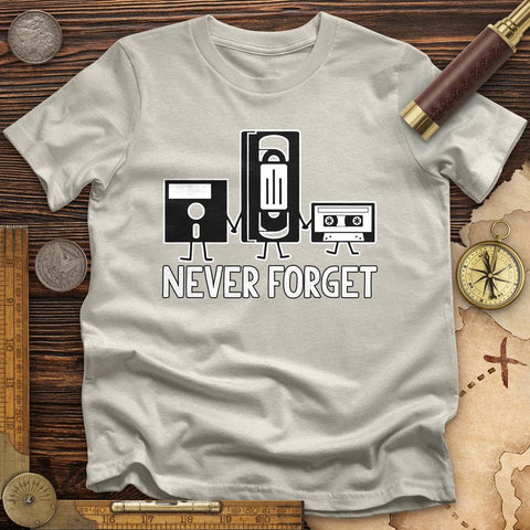 Never Forget T-Shirt Ice Grey / S
