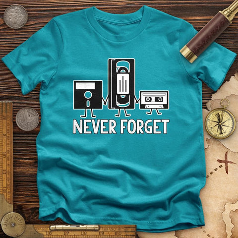 Never Forget T-Shirt Tropical Blue / S