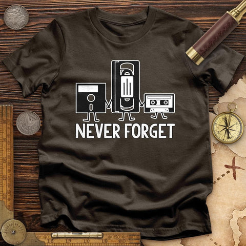 Never Forget T-Shirt Dark Chocolate / S