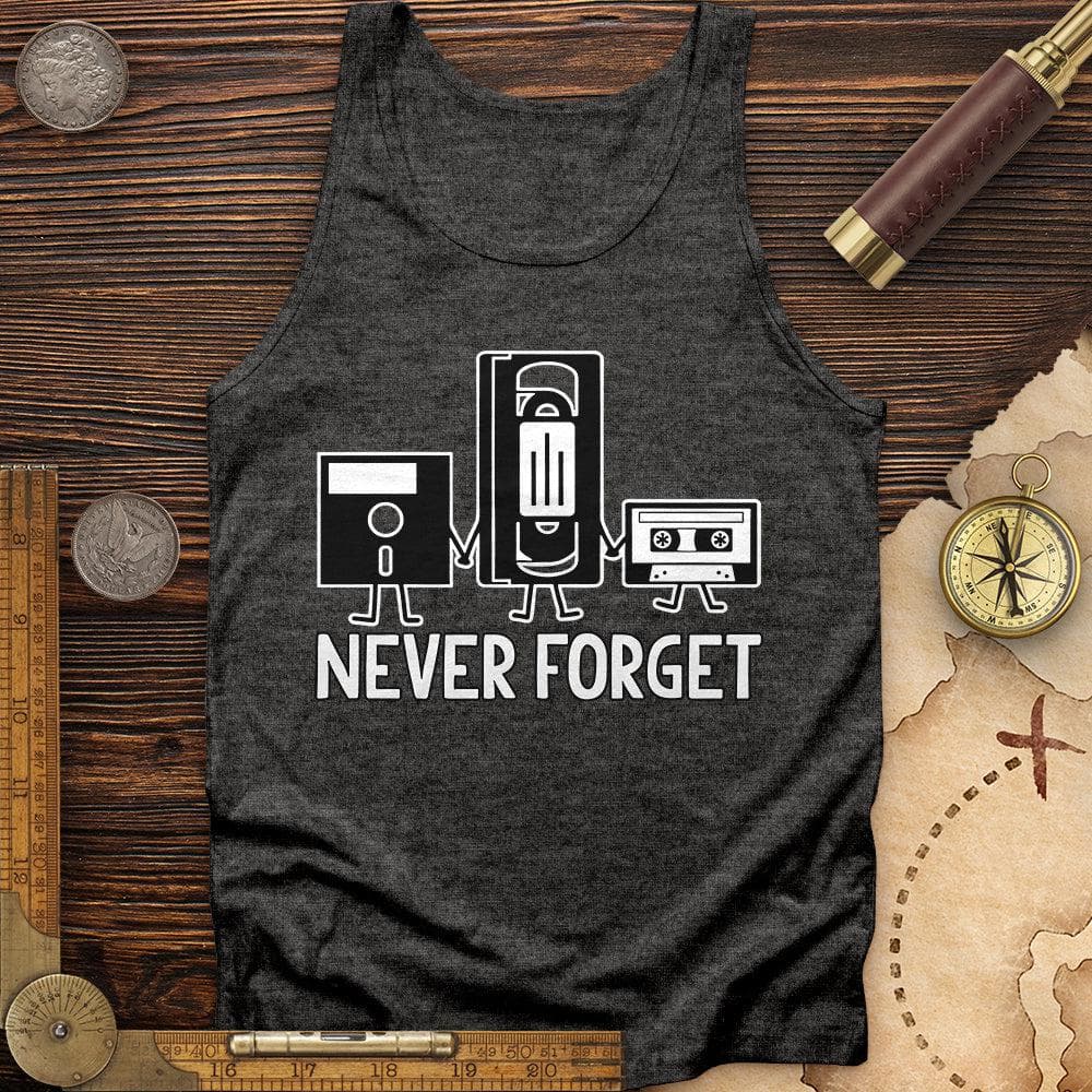 Never Forget Tank Charcoal Black TriBlend / XS
