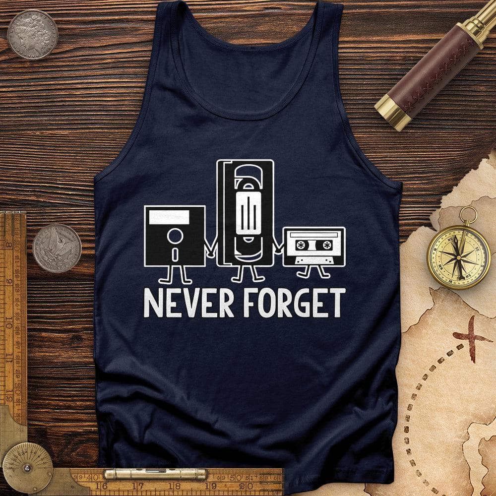 Never Forget Tank Navy / XS