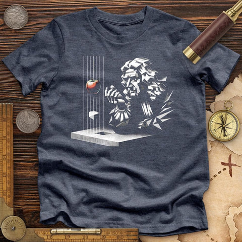 Newton with Apple High Quality Tee Heather Navy / S