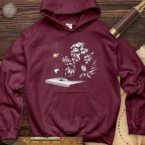 Newton with Apple Hoodie Maroon / S