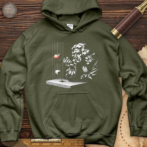 Newton with Apple Hoodie Military Green / S