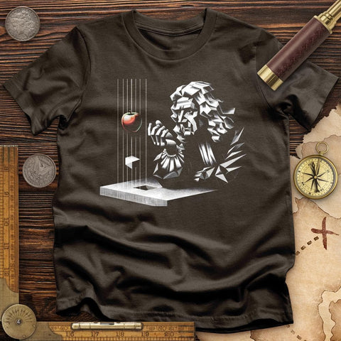 Newton with Apple T-Shirt Dark Chocolate / S