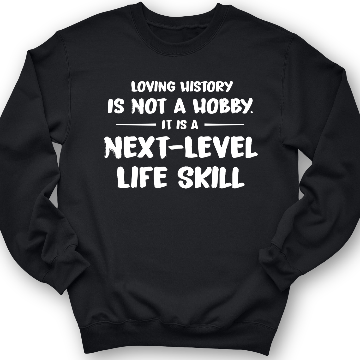 Next Level Life Skill Crewneck Black / S