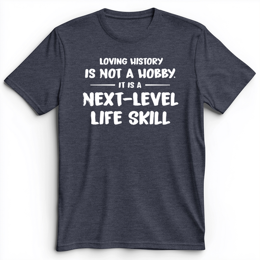 Next Level Life Skill Premium Tee Heather Navy / S