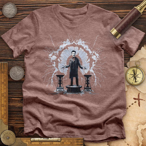 Nikola Tesla High Quality Tee Heather Mauve / S