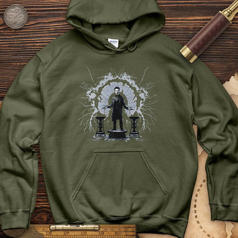 Nikola Tesla Hoodie Military Green / S