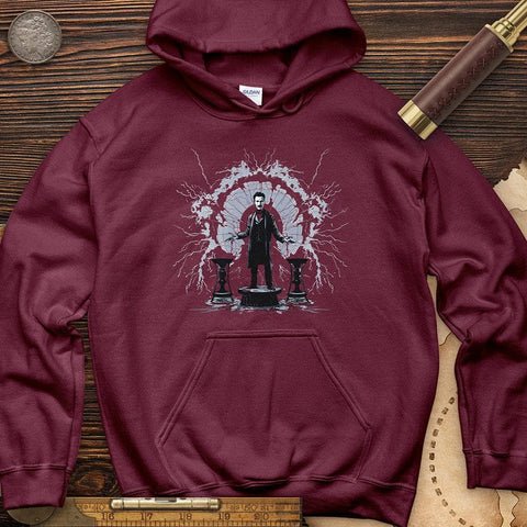 Nikola Tesla Hoodie Maroon / S