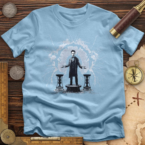 Nikola Tesla T-Shirt Light Blue / S