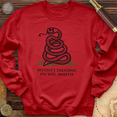 No One's Treading On You, Sweetie Crewneck Red / S