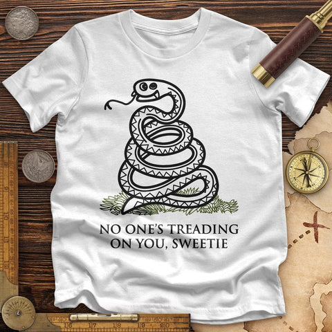 No One's Treading On You, Sweetie High Quality Tee White / S