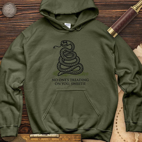 No One's Treading On You, Sweetie Hoodie Military Green / S