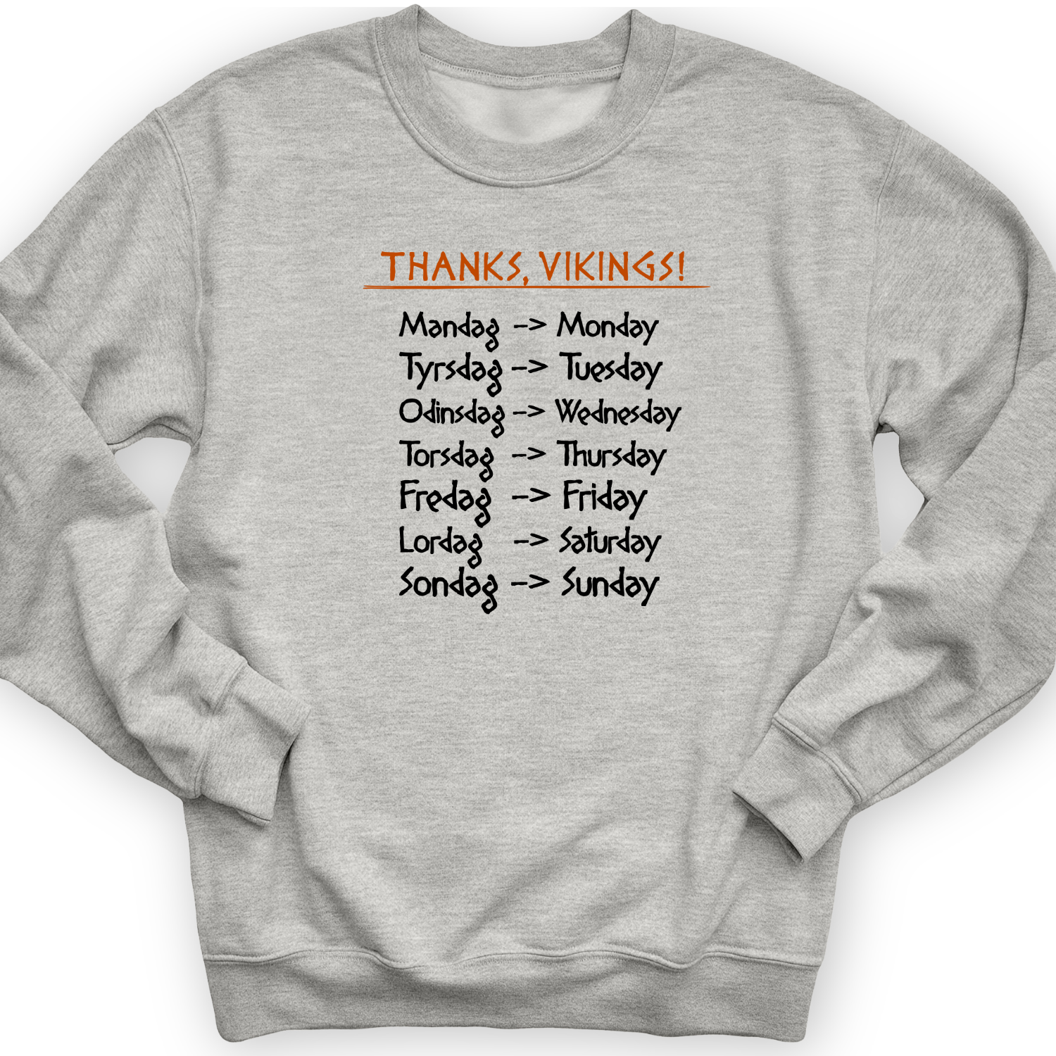 Nordic Gods Days Of The Week Crewneck Sport Grey / S