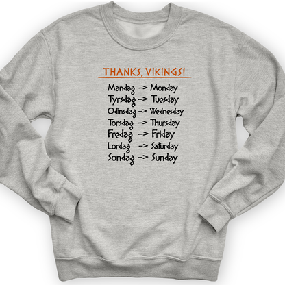 Nordic Gods Days Of The Week Crewneck Sport Grey / S