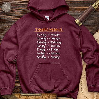 Nordic Gods Days Of The Week Hoodie