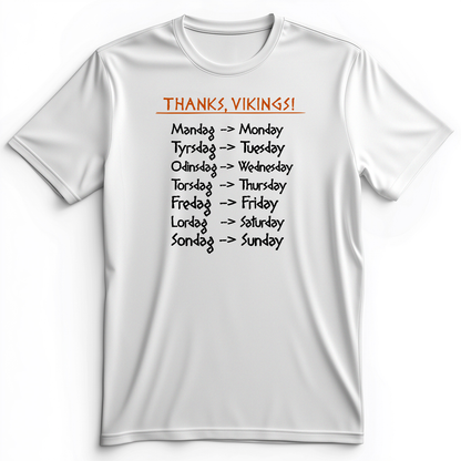 Nordic Gods Days Of The Week Premium Tee White / S