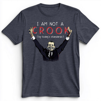 Not a Crook Premium Tee Heather Navy / S