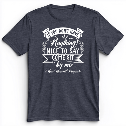 Nothing Nice To Say Premium Tee Heather Navy / S