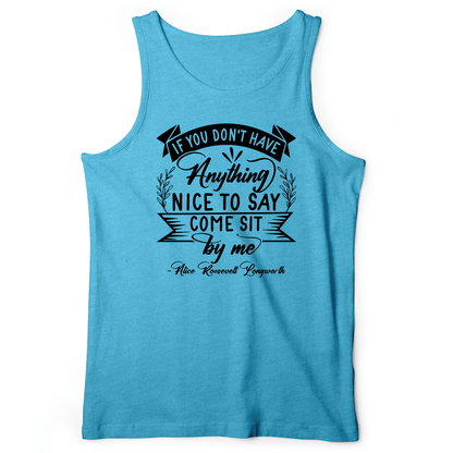 Nothing Nice To Say Tank Aqua TriBlend / XS