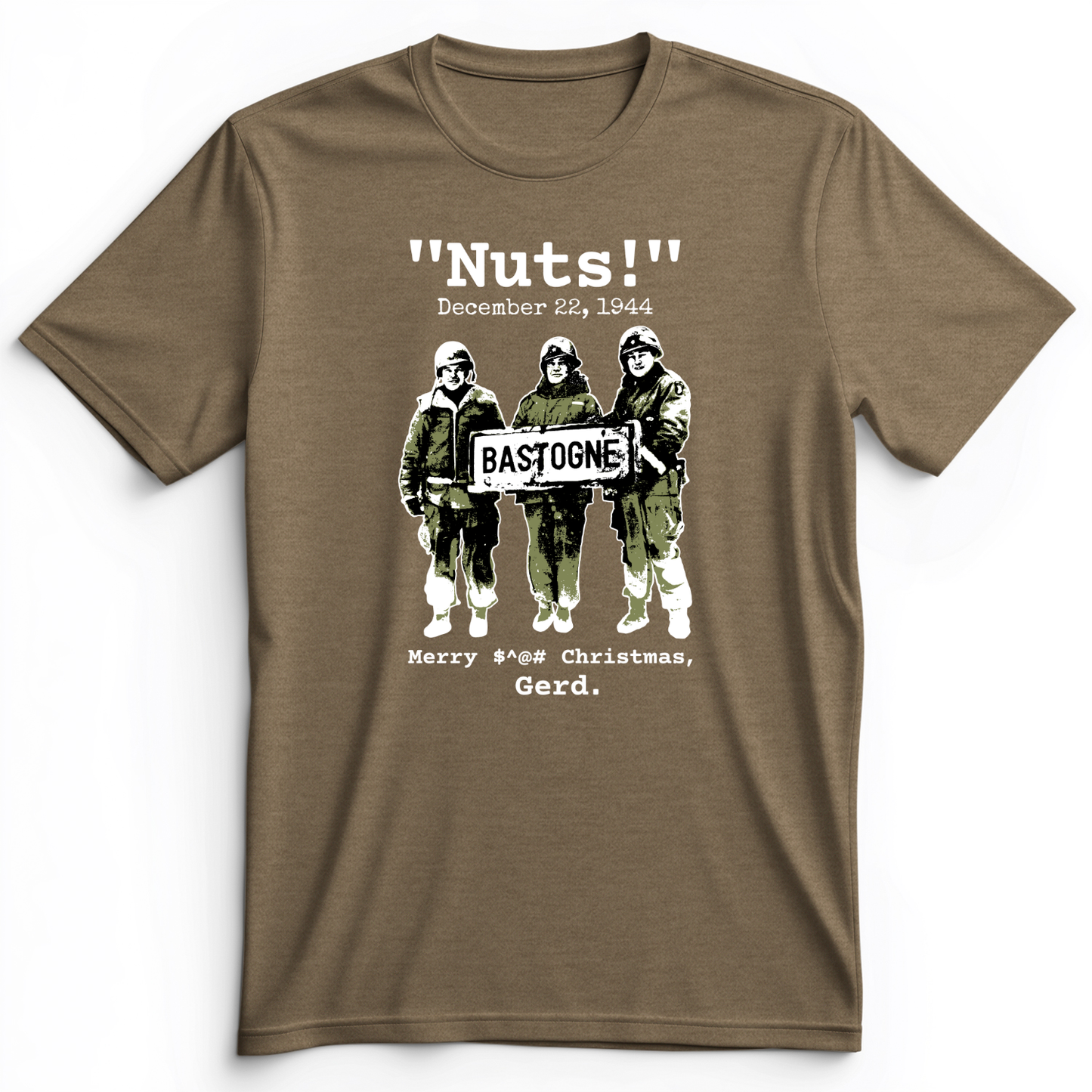 Nuts Premium Tee Heather Olive / S