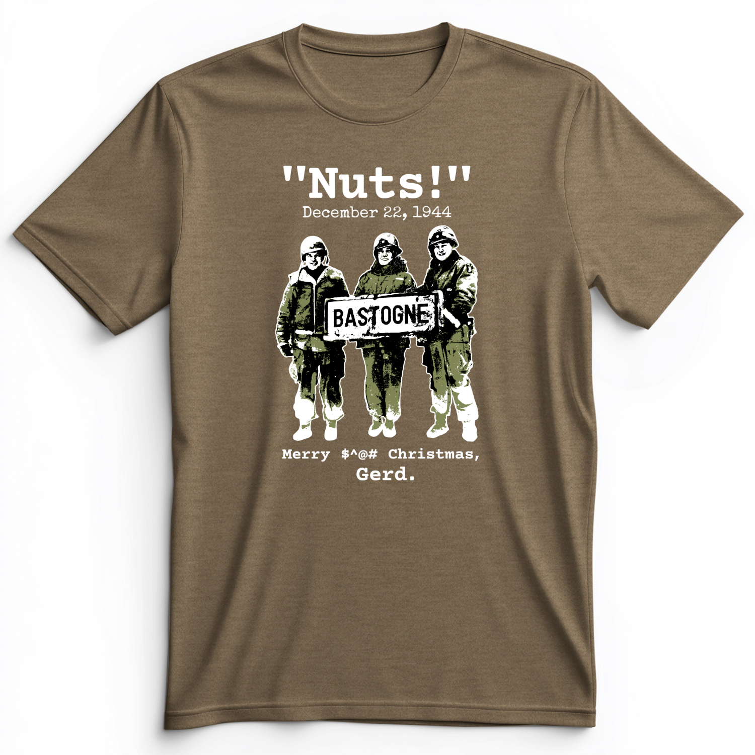 Nuts Premium Tee Heather Olive / S