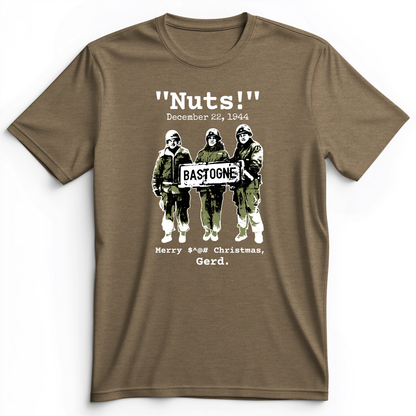Nuts Premium Tee Heather Olive / S