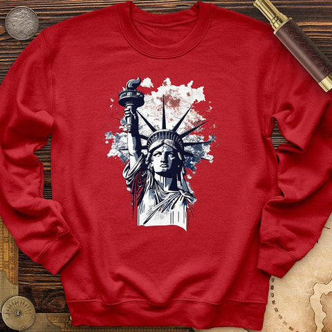 NYC Statue Of Liberty Crewneck Red / S