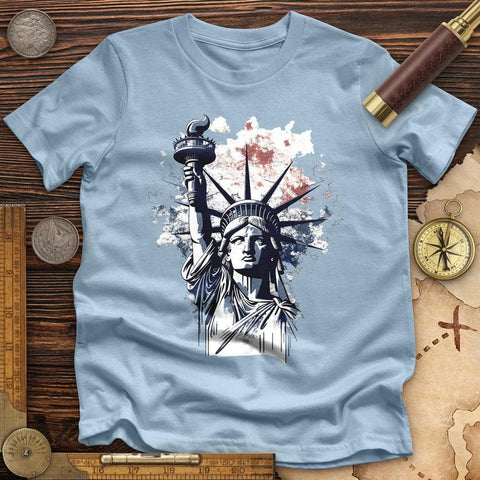 NYC Statue Of Liberty High Quality Tee Light Blue / S