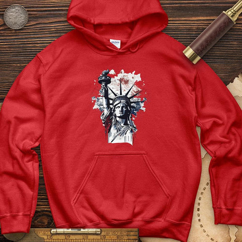 NYC Statue Of Liberty Hoodie Red / S