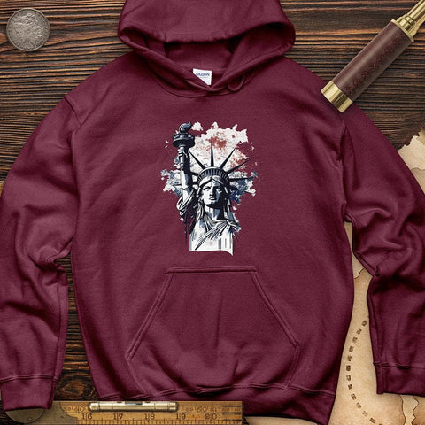 NYC Statue Of Liberty Hoodie Maroon / S