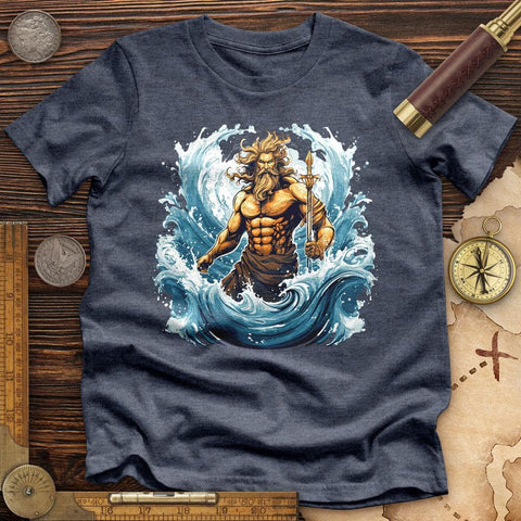 Ocean God High Quality Tee Heather Navy / S