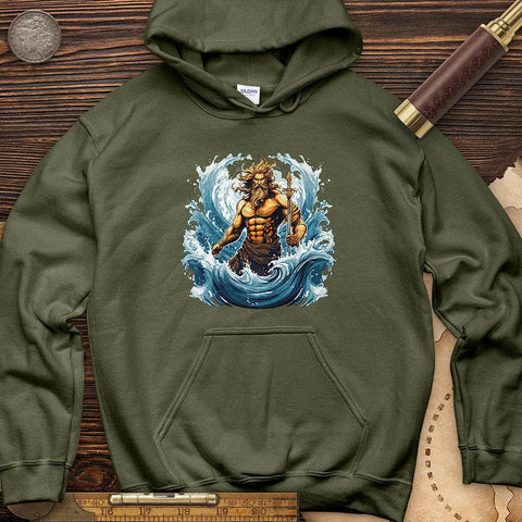 Ocean God Hoodie Military Green / S