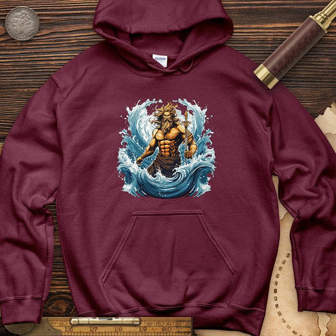 Ocean God Hoodie Maroon / S