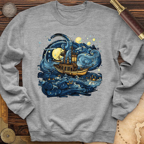 Oil Paint Ship Crewneck