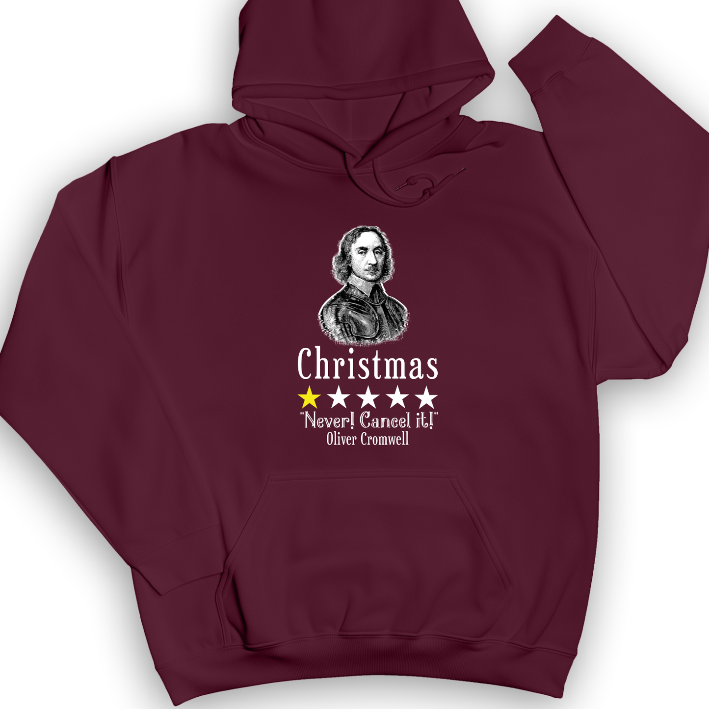 Oliver Cromwell Hoodie Maroon / S